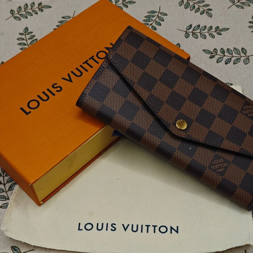 Louis Vuitton Brown and Black Checkered Wallet